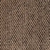 Woven fabric texture, earthy brown with mottled tones, featuring raised circular elements and a grid weave structure; labeled “egoitaliano terra raku”.
